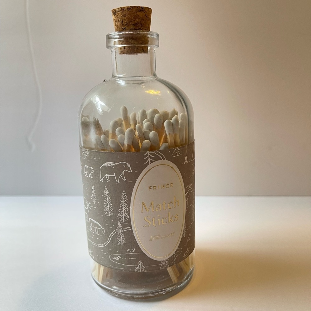 FRINGE Glass Bottle 100 count Match Sticks